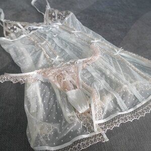 Honey Birdette Capucine Chemise Set Large / Medium Ivory